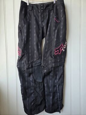 Fox Switch Dirt Bike Motocross Convertible Pants Shorts Pink Black Womens 11/12